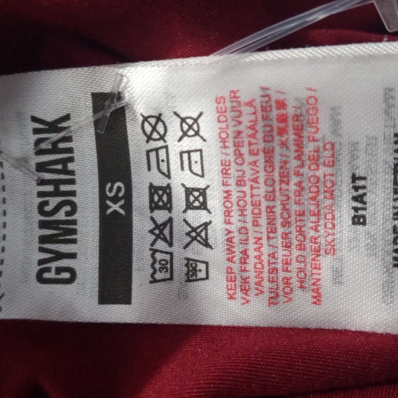 GYMSHARK Red/Maroon Leggings SZ XSmall - Picture 9 of 11